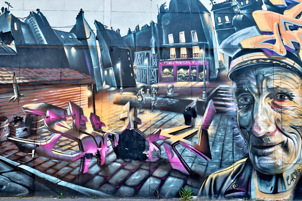 graffiti rouen frankrijk france art kunst kunstwerk mural murals straatkunst hdr urbex